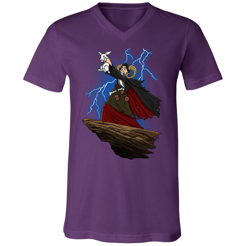 Unisex V-Neck T-Shirt - EZUXKW6N - Team Purple - 9