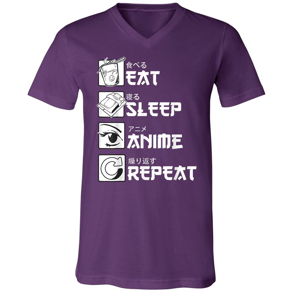 Unisex V-Neck T-Shirt - KMUA3PME - Team Purple - 9