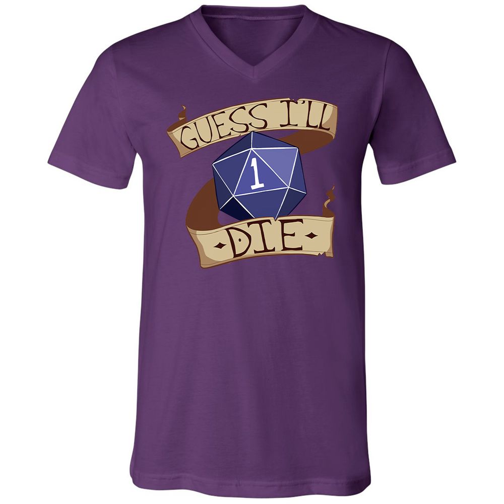 Unisex V-Neck T-Shirt - 53LLEPNS - Team Purple - 9