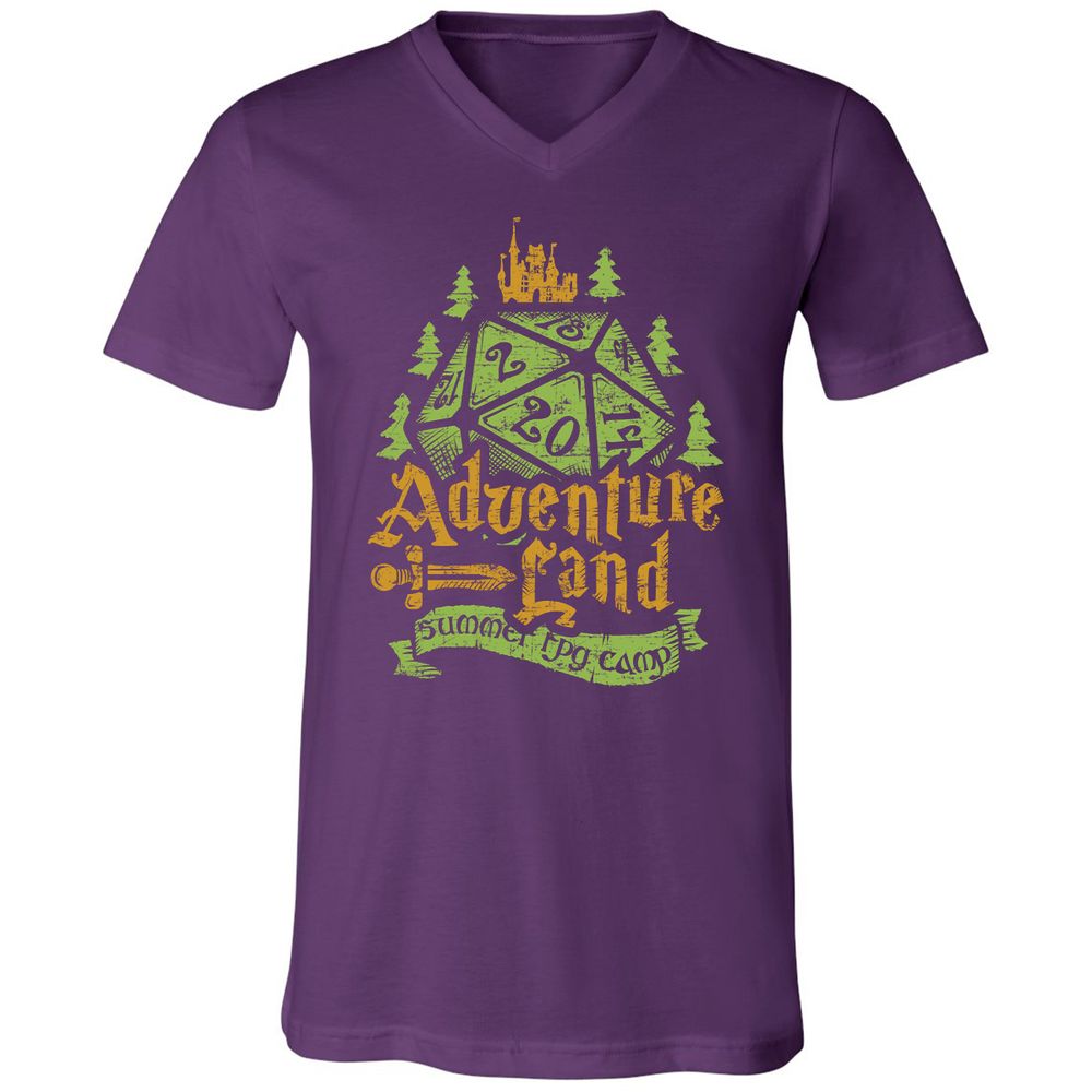 Unisex V-Neck T-Shirt - KVT9UEEC - Team Purple - 9