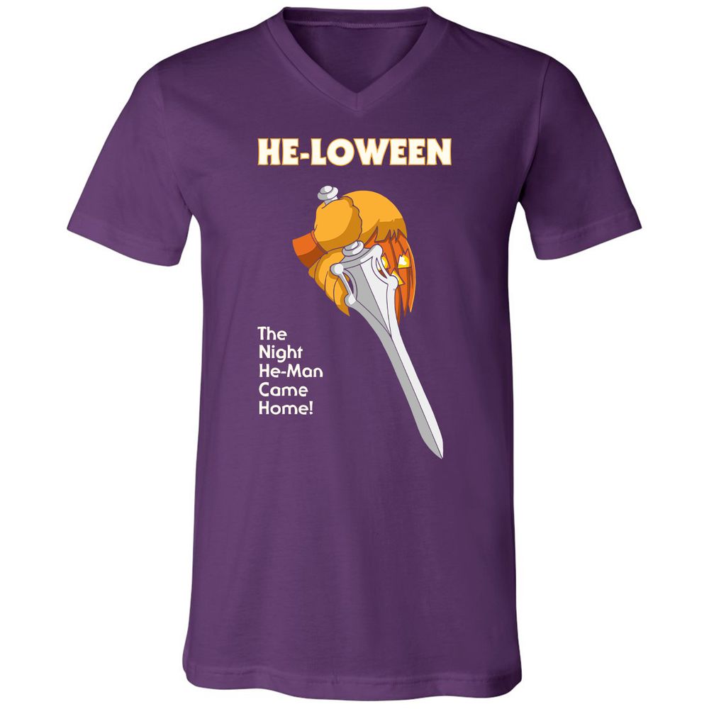 Unisex V-Neck T-Shirt - GFL7HXJN - Team Purple - 9