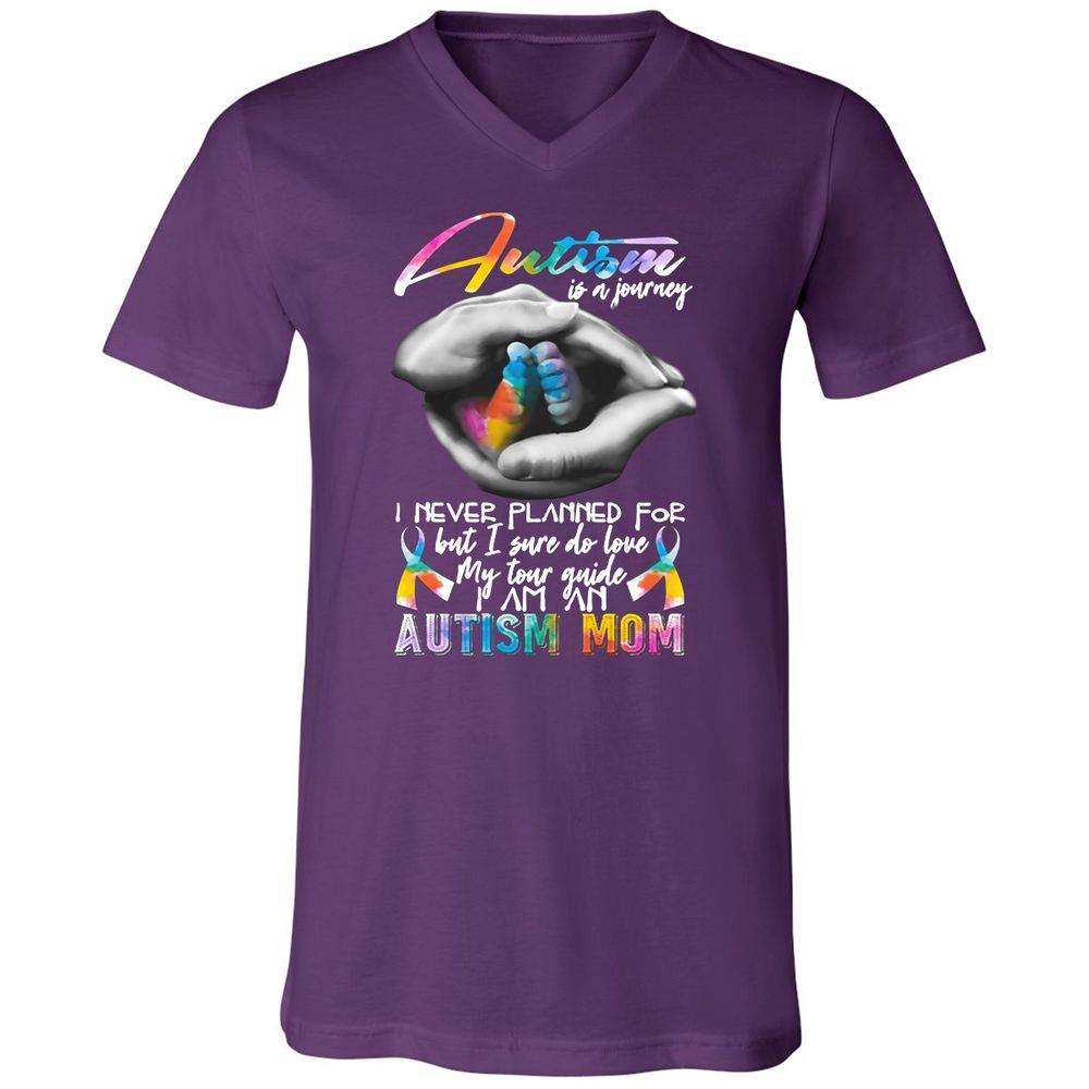 Unisex V-Neck T-Shirt - P1BDKZLG - Team Purple - 9
