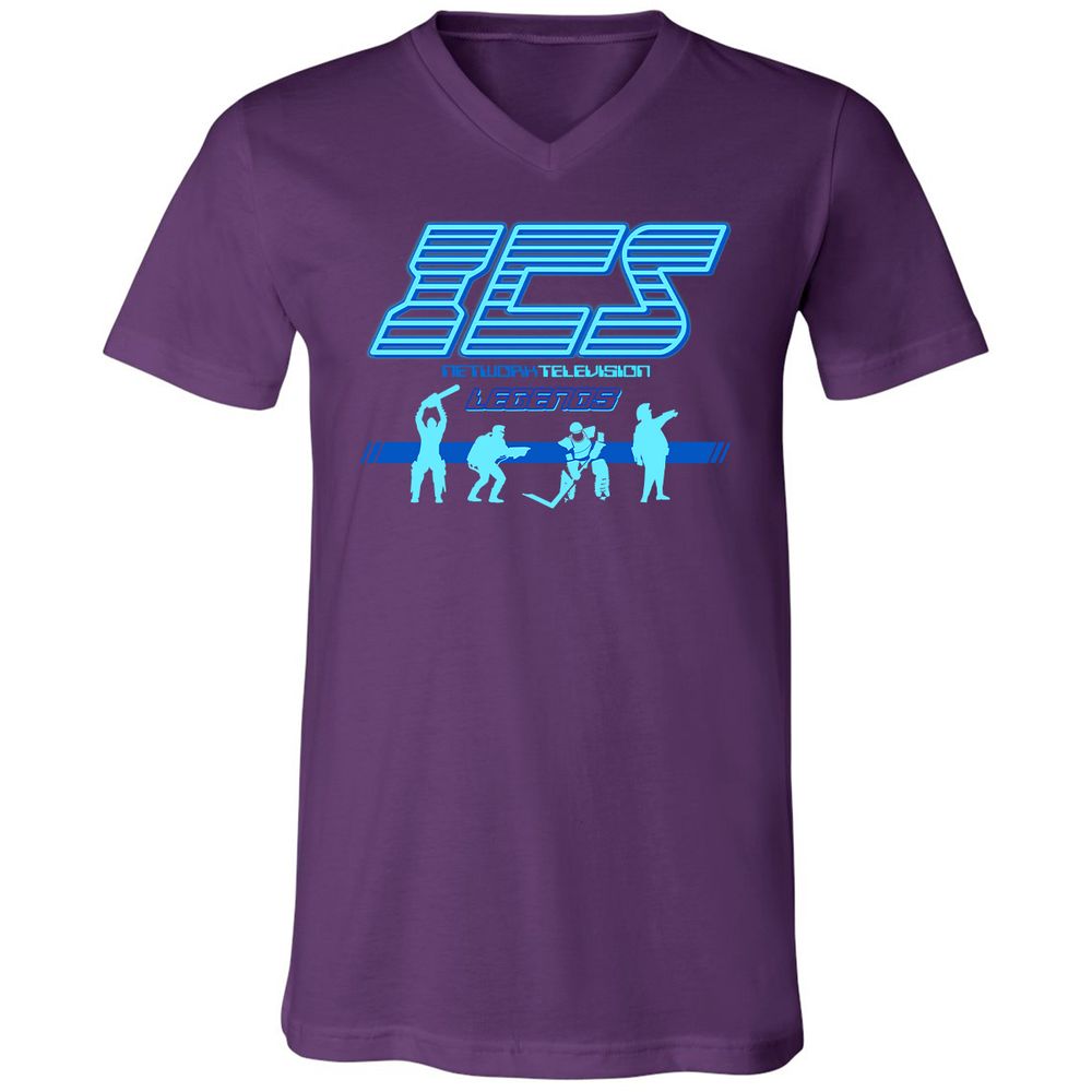 Unisex V-Neck T-Shirt - ZHTF1BC5 - Team Purple - 9