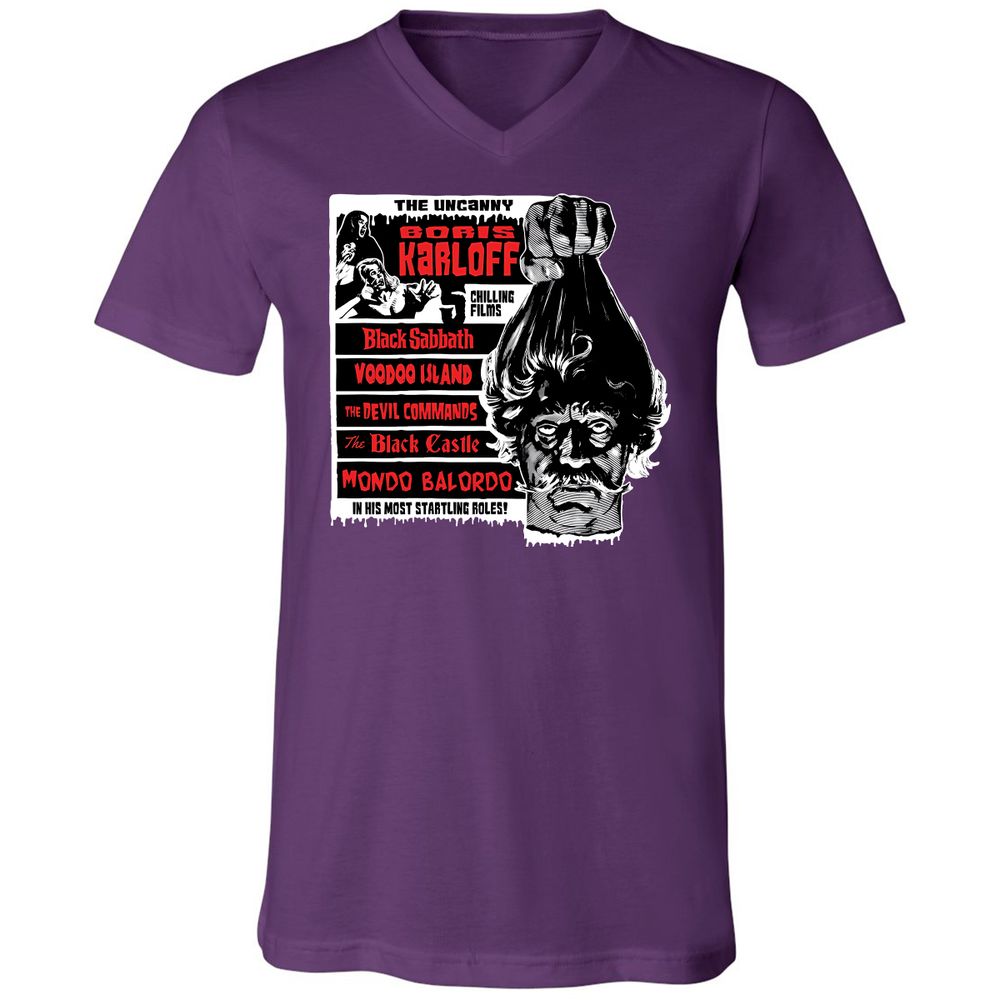 Unisex V-Neck T-Shirt - UY9KG73G - Team Purple - 9