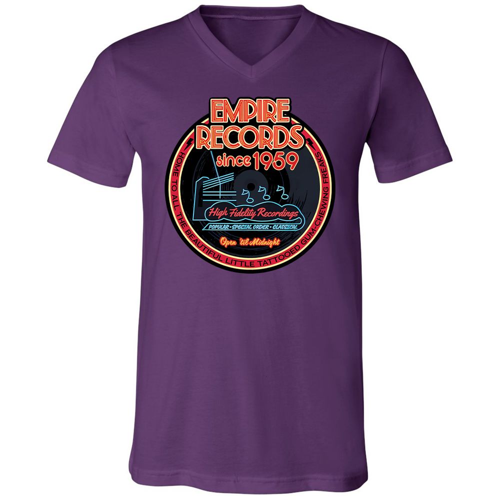 Unisex V-Neck T-Shirt - DXHM2546 - Team Purple - 9