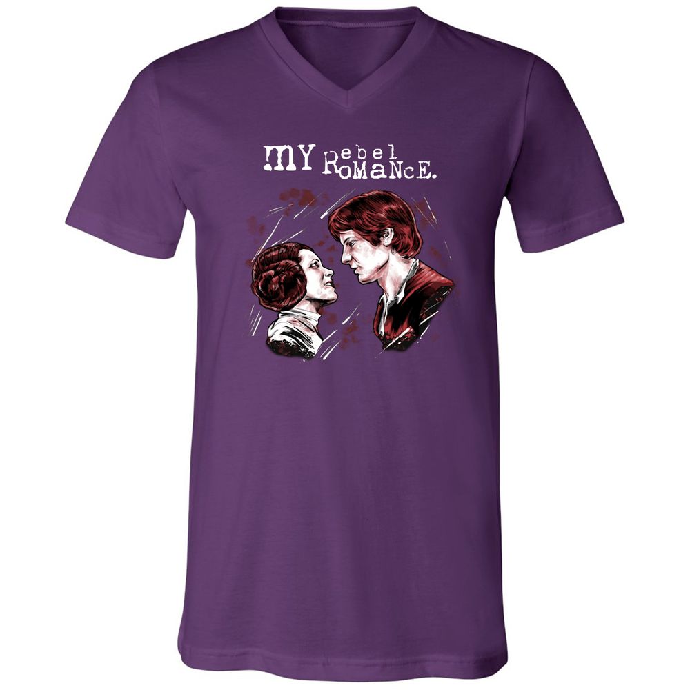 Unisex V-Neck T-Shirt - HQBVSFTR - Team Purple - 9