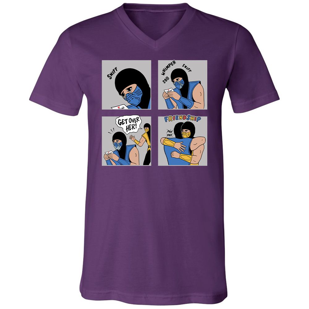 Unisex V-Neck T-Shirt - 77UYTX1L - Team Purple - 9