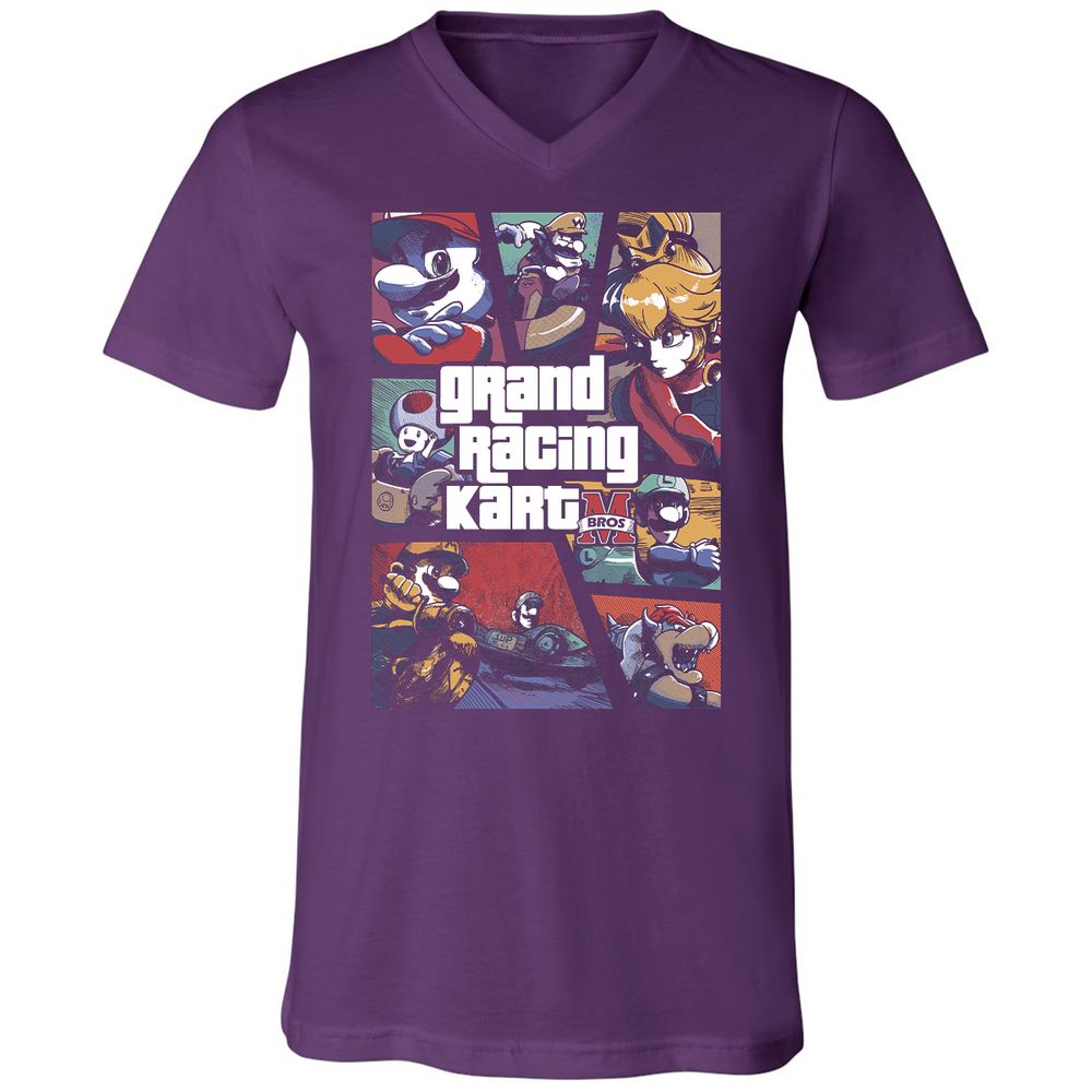 Unisex V-Neck T-Shirt - LU33VTL4 - Team Purple - 9