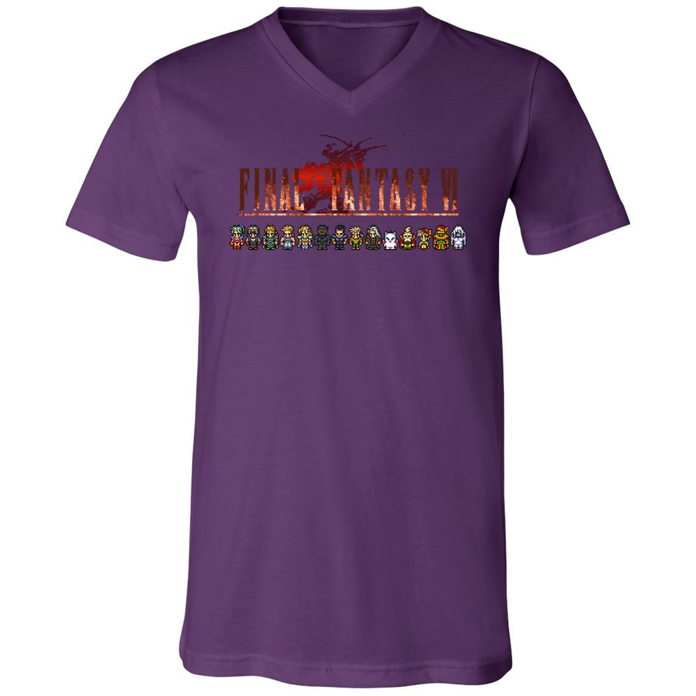 Unisex V-Neck T-Shirt - TE4GHWS2 - Team Purple - 9