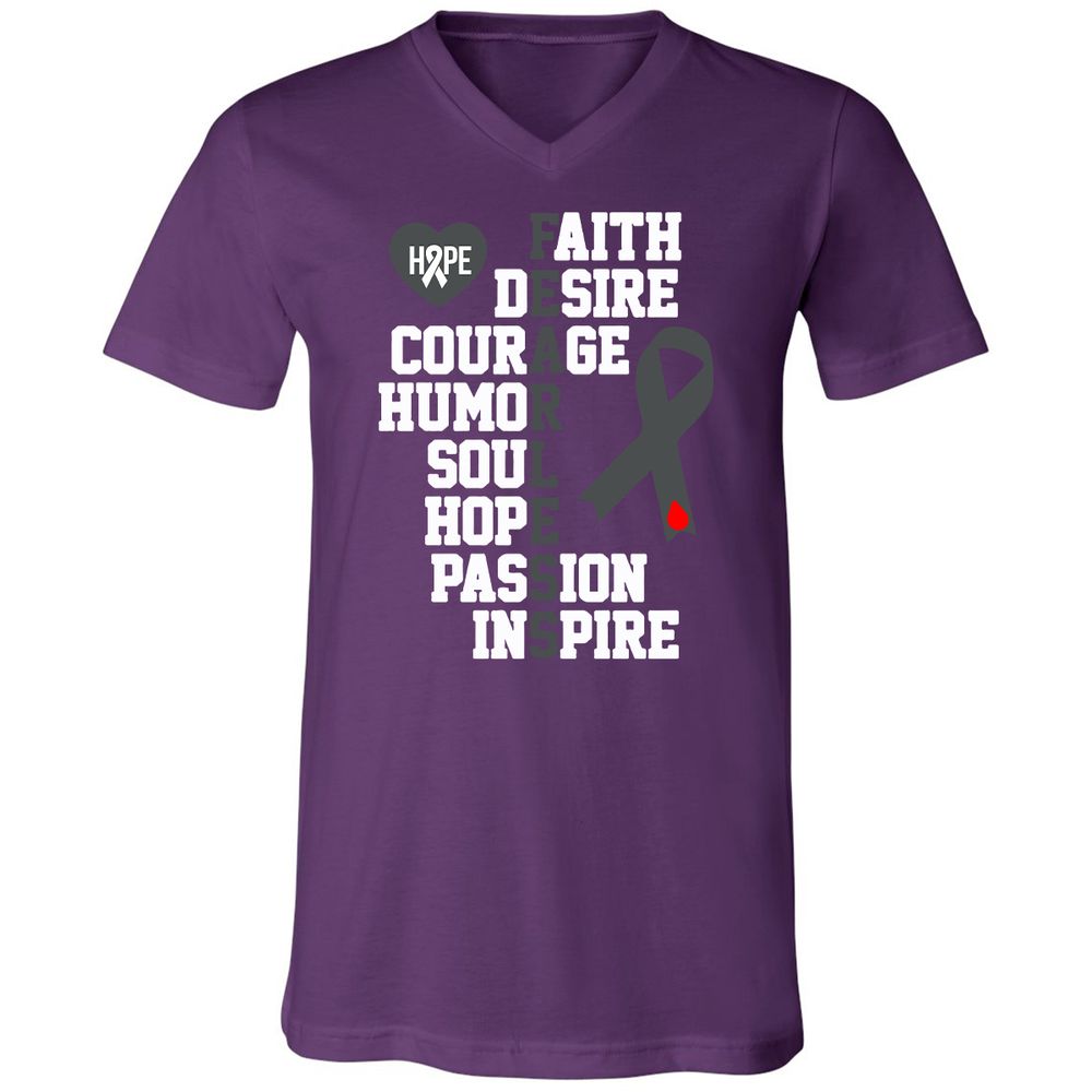 Unisex V-Neck T-Shirt - 6TN3R8AU - Team Purple - 9