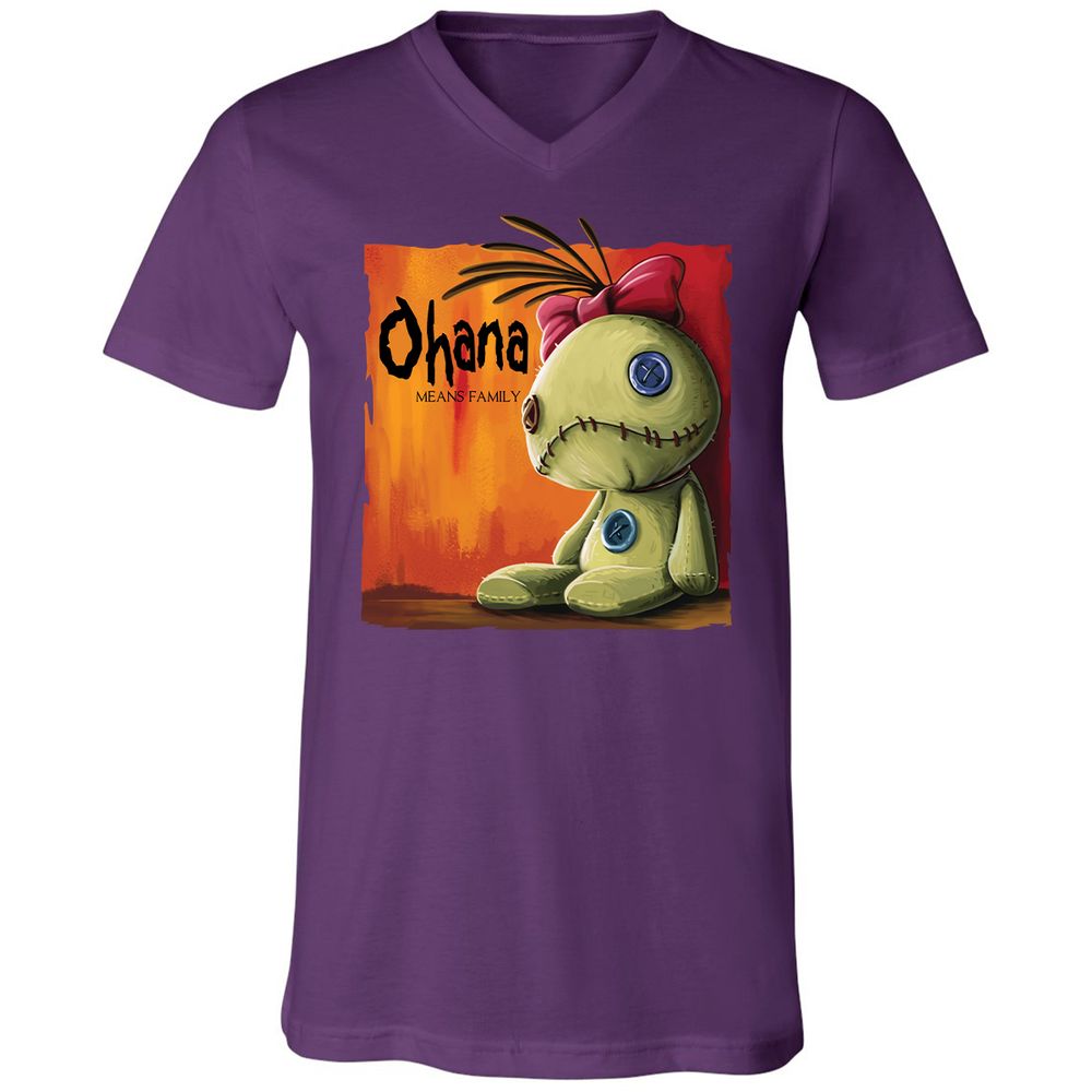 Unisex V-Neck T-Shirt - 82HH52YE - Team Purple - 9