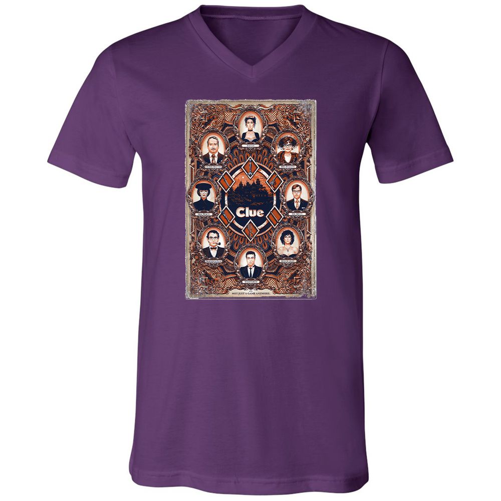 Unisex V-Neck T-Shirt - XBBCEW3E - Team Purple - 9