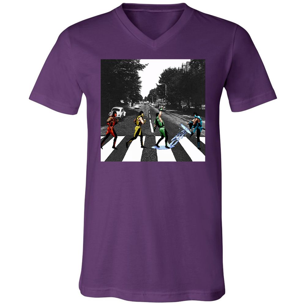 Unisex V-Neck T-Shirt - WGRSL124 - Team Purple - 9