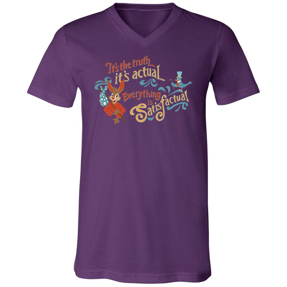 Unisex V-Neck T-Shirt - PQ3GBXTH - Team Purple - 9