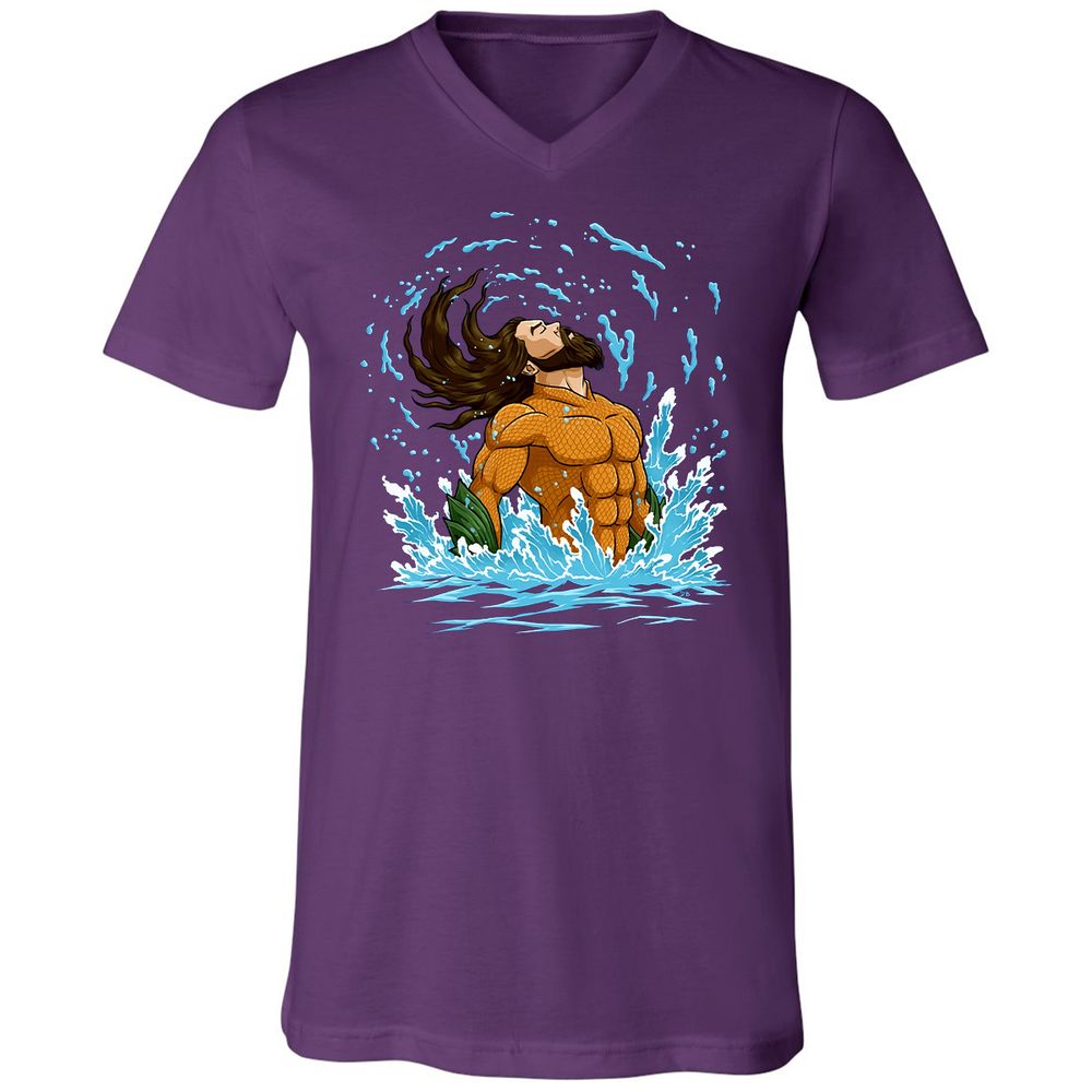 Unisex V-Neck T-Shirt - WK6BK53N - Team Purple - 9