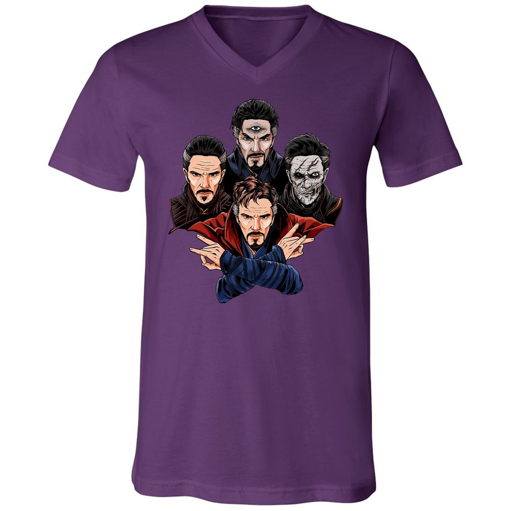 Unisex V-Neck T-Shirt - XEPC6U7P - Team Purple - 9