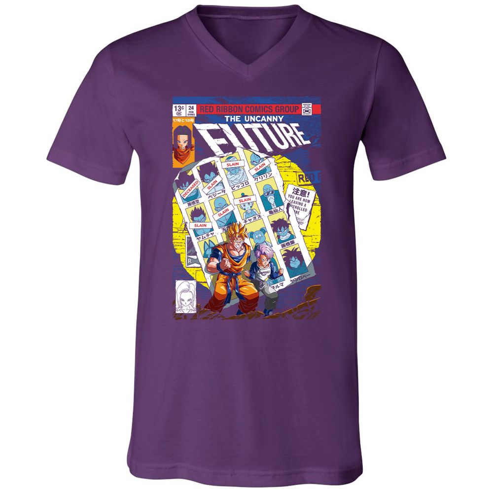 Unisex V-Neck T-Shirt - D2A2YNYE - Team Purple - 9
