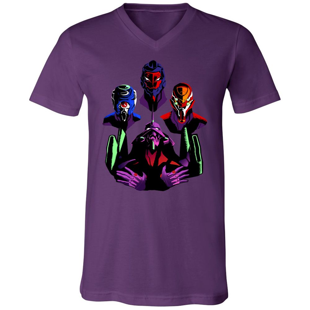 Unisex V-Neck T-Shirt - 7RPGW4W7 - Team Purple - 9