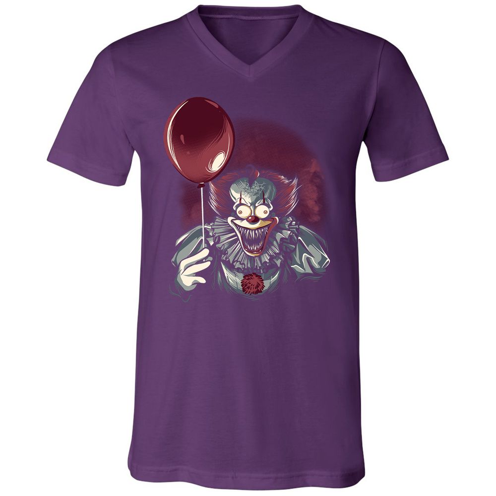 Unisex V-Neck T-Shirt - WVKPBBPE - Team Purple - 9