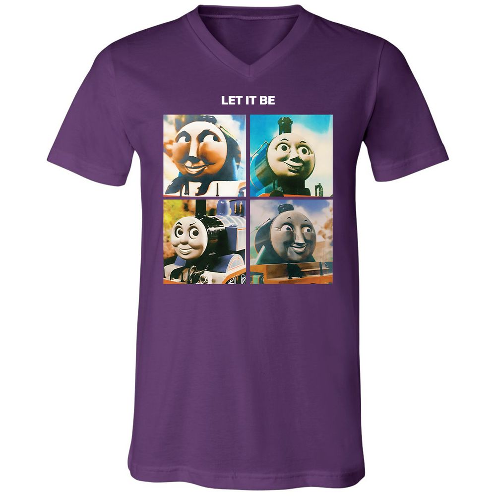 Unisex V-Neck T-Shirt - 72GWQUHN - Team Purple - 9