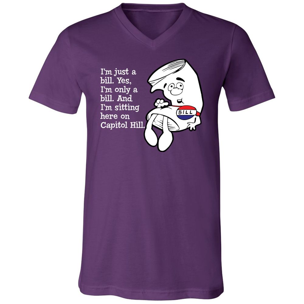 Unisex V-Neck T-Shirt - EWWWJ3TG - Team Purple - 9