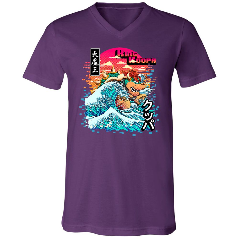 Unisex V-Neck T-Shirt - JNY1RHEM - Team Purple - 9
