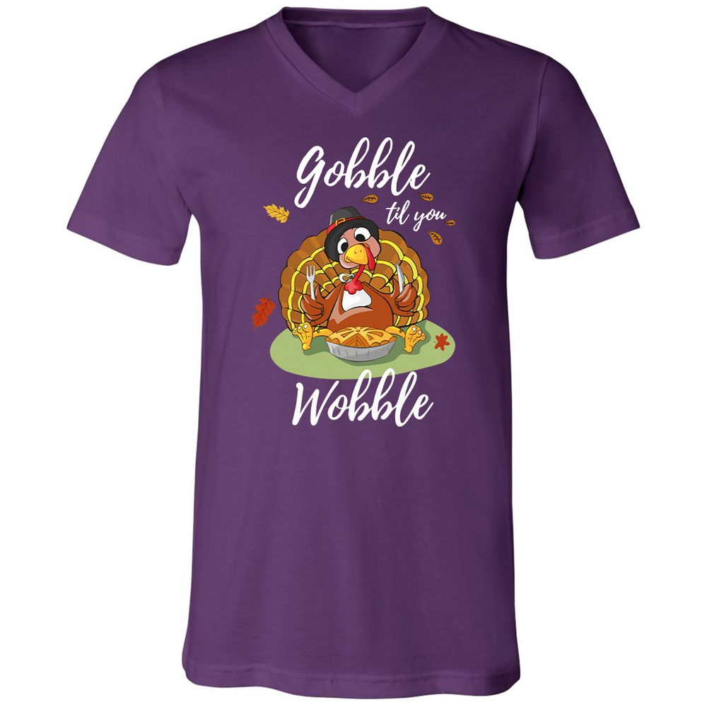 Unisex V-Neck T-Shirt - 8944CQQX - Team Purple - 9