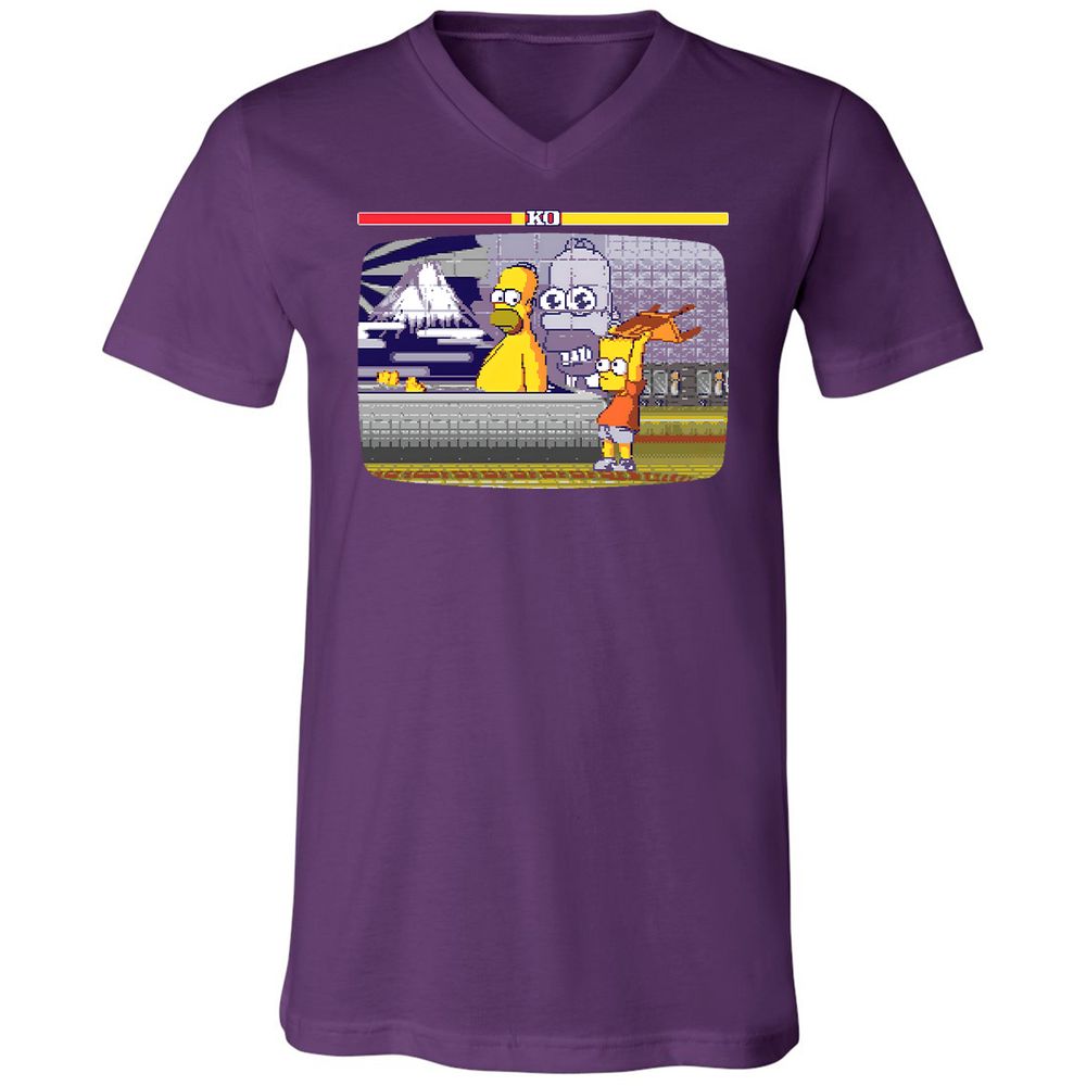 Unisex V-Neck T-Shirt - EF6UCR3M - Team Purple - 9