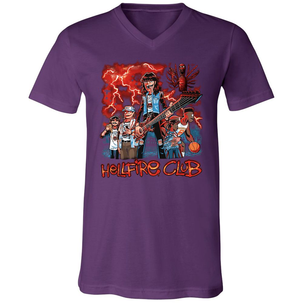 Unisex V-Neck T-Shirt - JVZK9CCP - Team Purple - 9