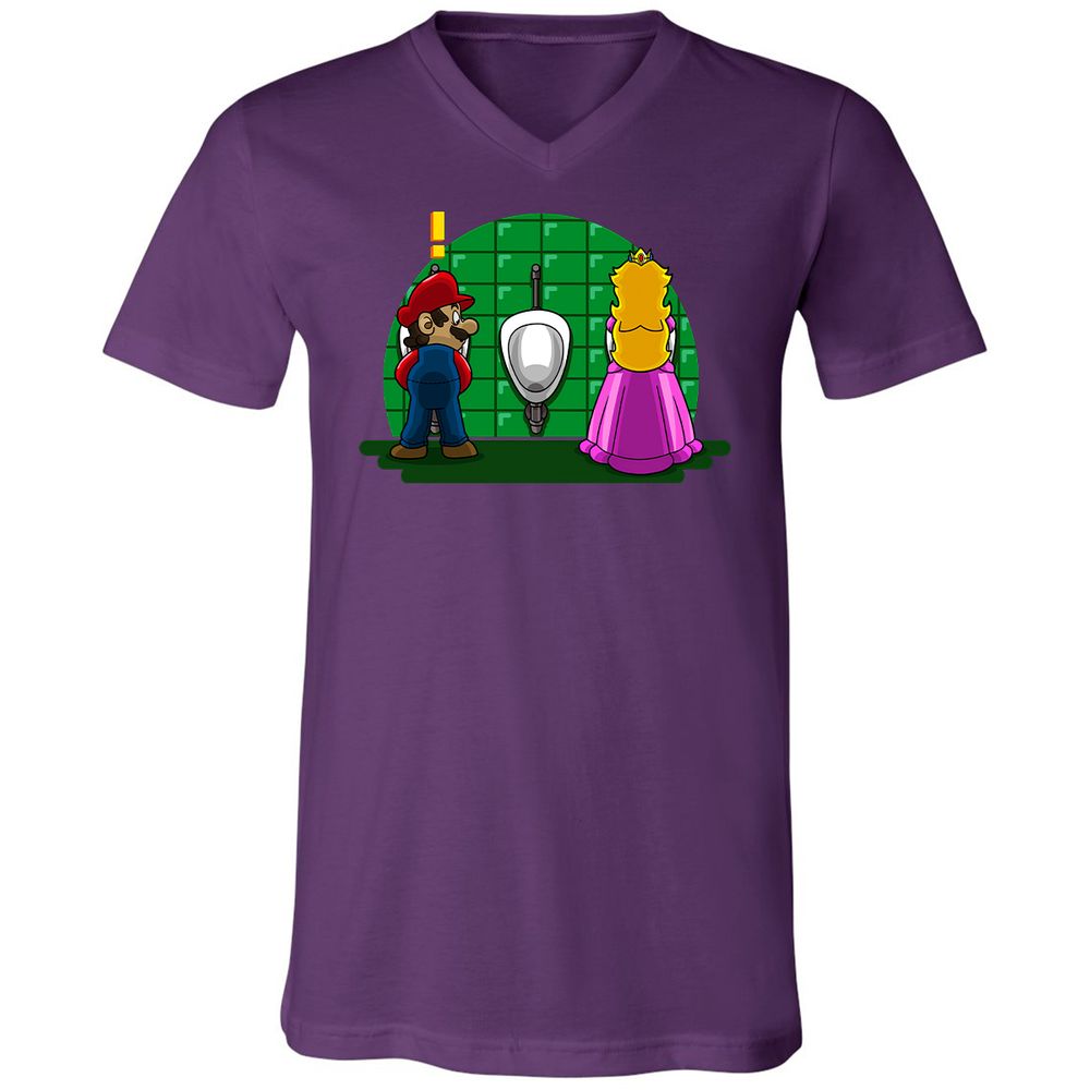 Unisex V-Neck T-Shirt - SSHLUPAG - Team Purple - 9