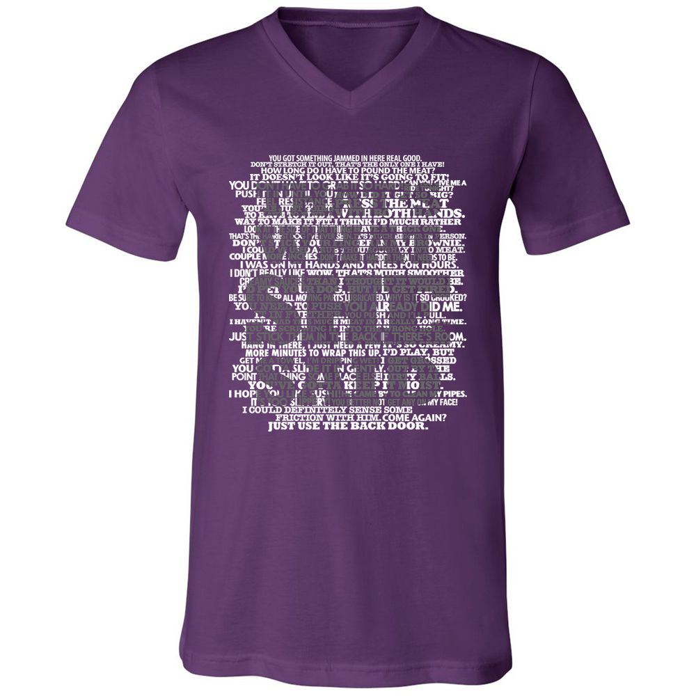 Unisex V-Neck T-Shirt - DCRLNSCA - Team Purple - 9