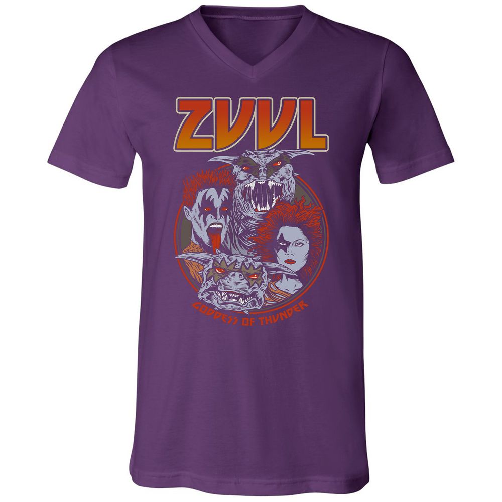 Unisex V-Neck T-Shirt - 3SGQC2ER - Team Purple - 9