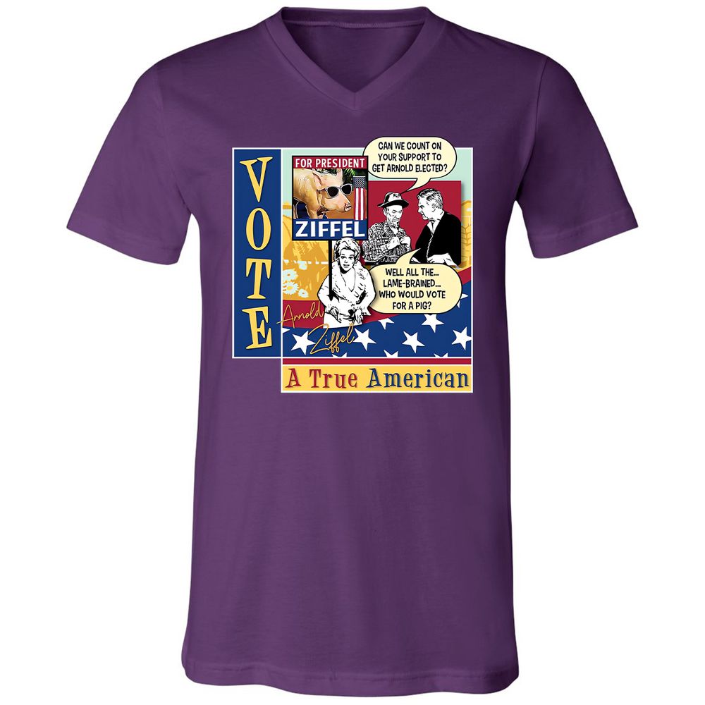 Unisex V-Neck T-Shirt - LB696P8T - Team Purple - 9