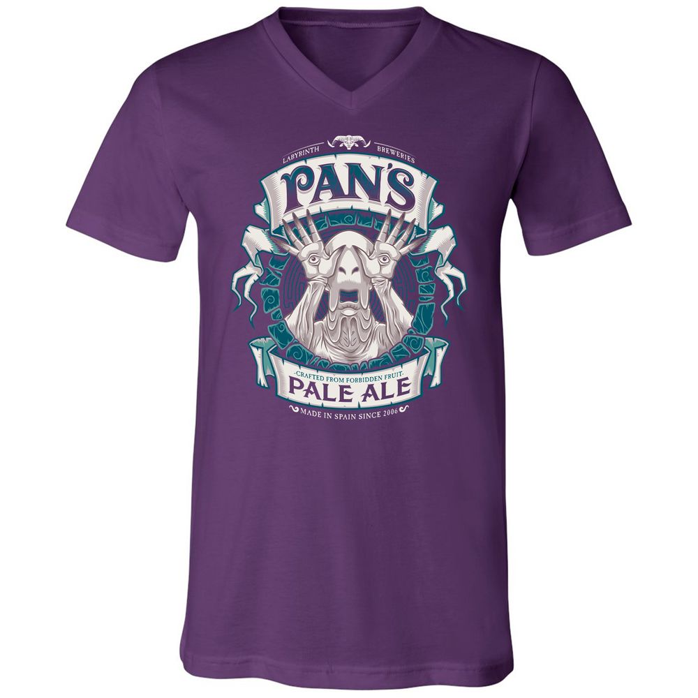 Unisex V-Neck T-Shirt - B3F1QH6T - Team Purple - 9