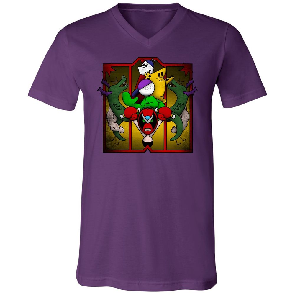 Unisex V-Neck T-Shirt - BMNHNG8F - Team Purple - 9