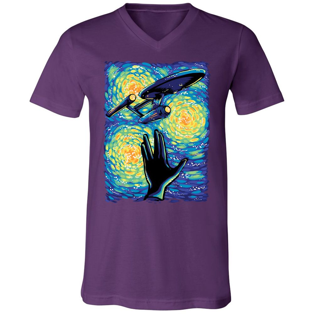 Unisex V-Neck T-Shirt - EJ86WJ24 - Team Purple - 9