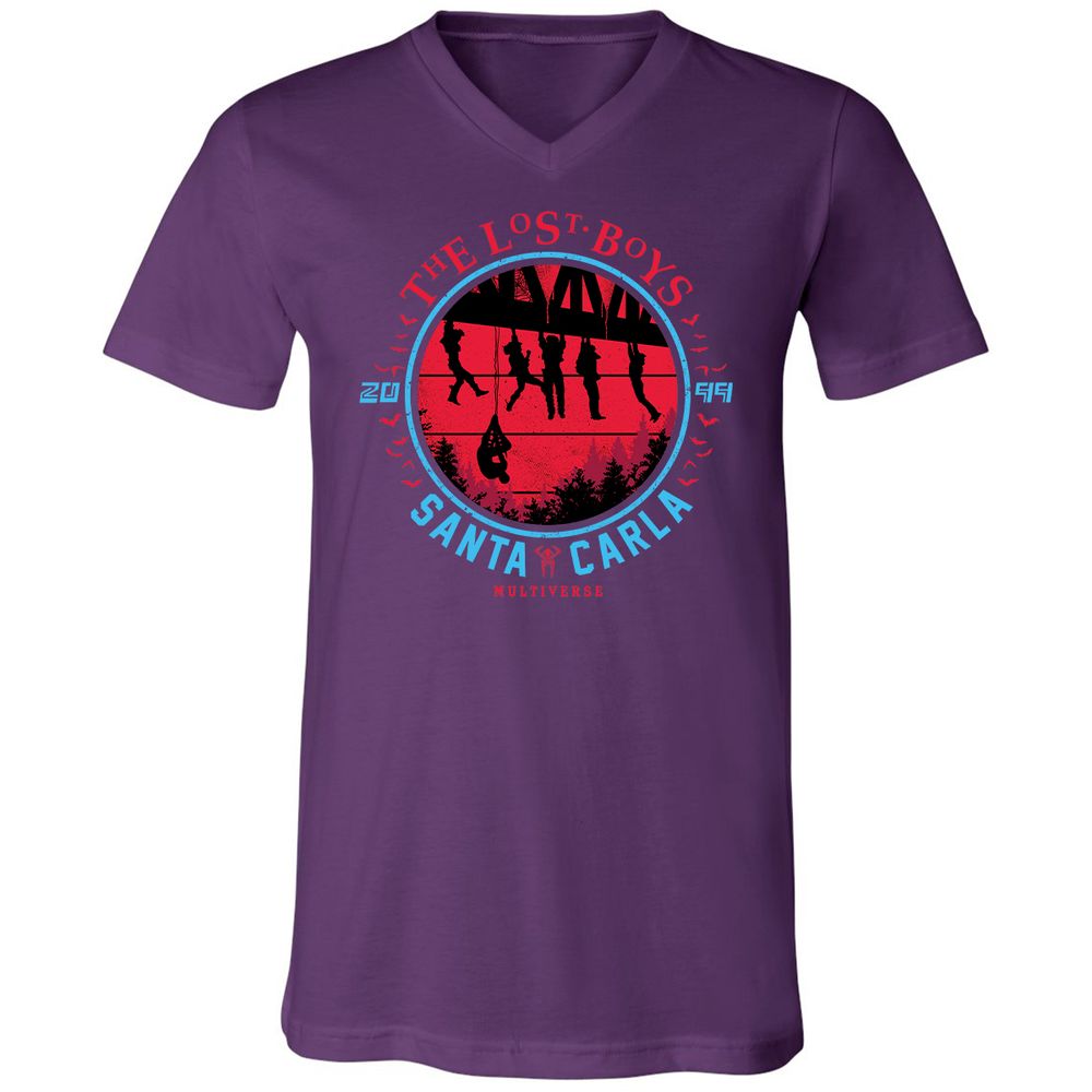 Unisex V-Neck T-Shirt - X2KL9M1C - Team Purple - 9