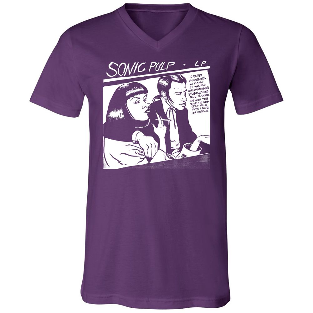 Unisex V-Neck T-Shirt - VZ8TQNLR - Team Purple - 9