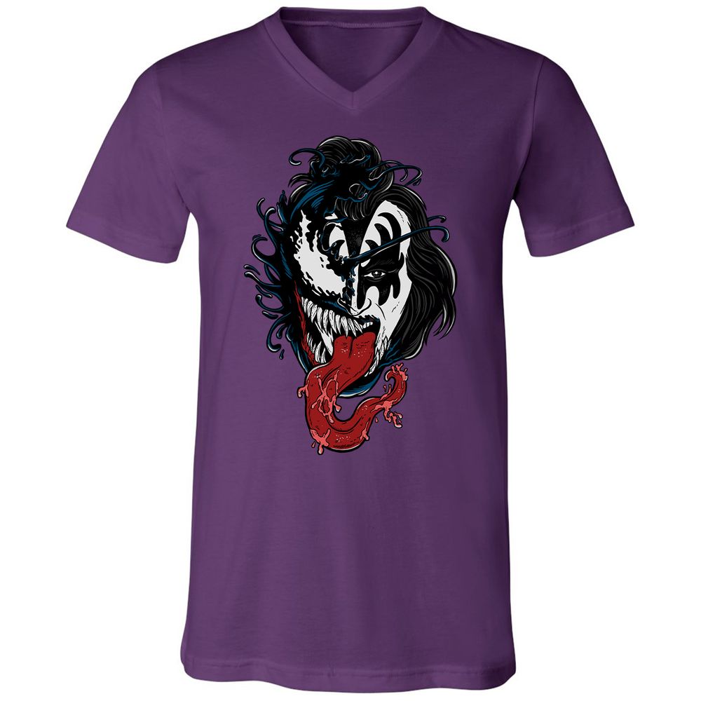 Unisex V-Neck T-Shirt - DZBSBAD1 - Team Purple - 9