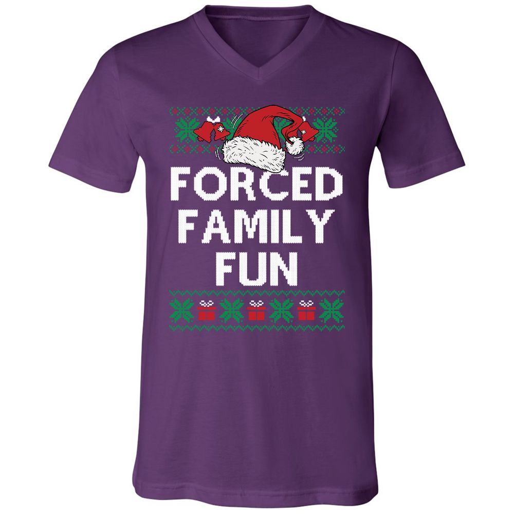 Unisex V-Neck T-Shirt - SEZ4GKKC - Team Purple - 9