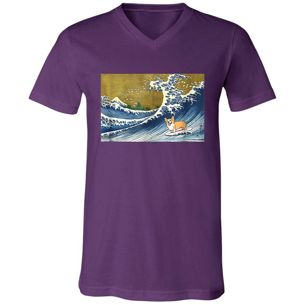 Unisex V-Neck T-Shirt - 6ENFTGNP - Team Purple - 9