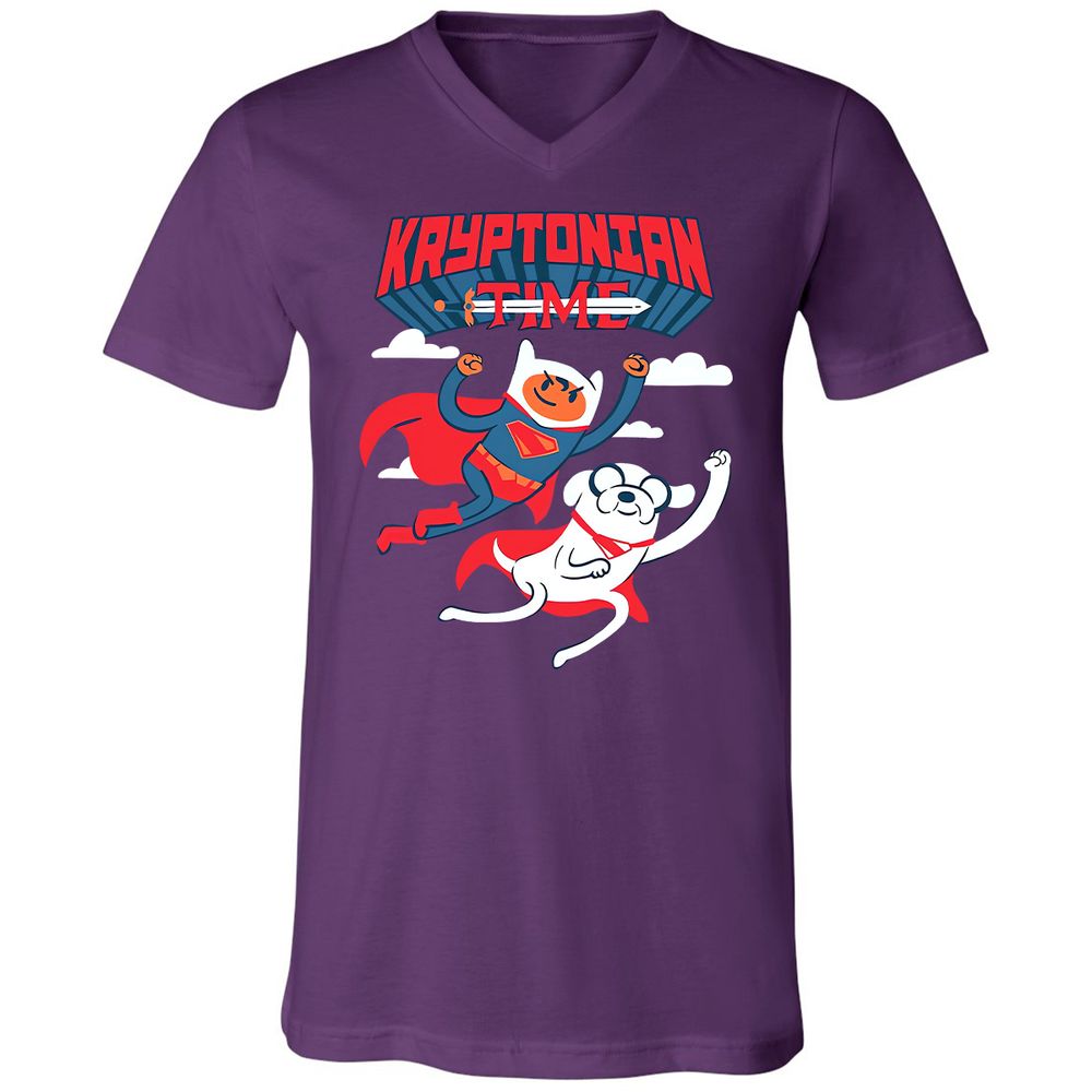 Unisex V-Neck T-Shirt - 4TWS8JW7 - Team Purple - 9