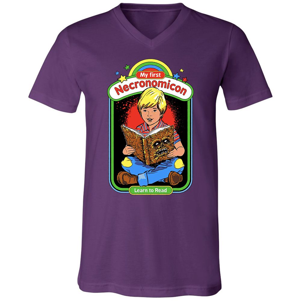 Unisex V-Neck T-Shirt - LMWLH6K8 - Team Purple - 9