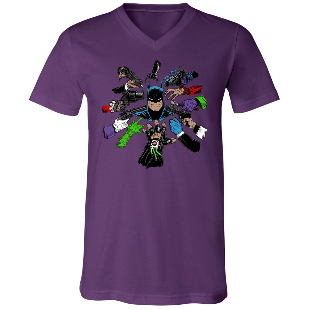 Unisex V-Neck T-Shirt - 4Z935L5T - Team Purple - 9