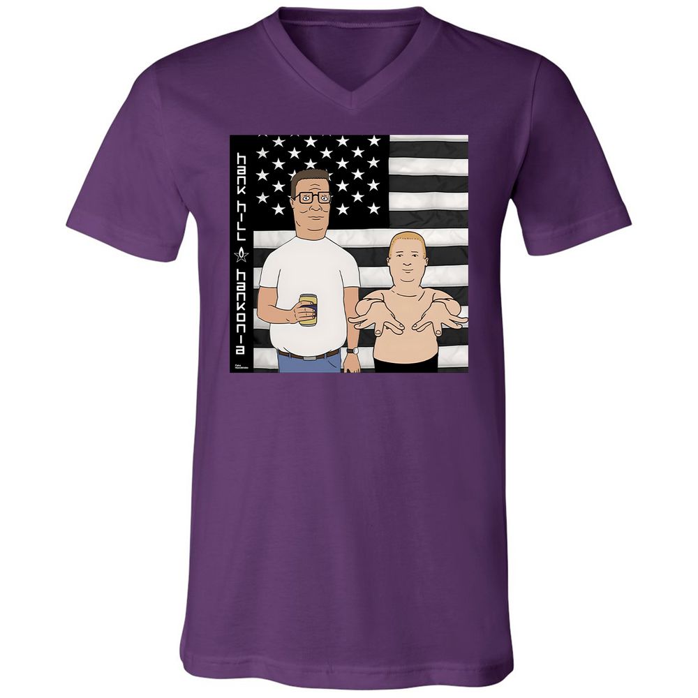 Unisex V-Neck T-Shirt - FJ74KX2E - Team Purple - 9