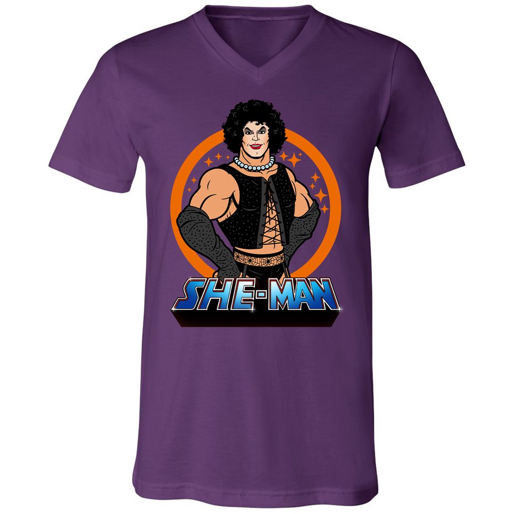 Unisex V-Neck T-Shirt - NRWP44AS - Team Purple - 9