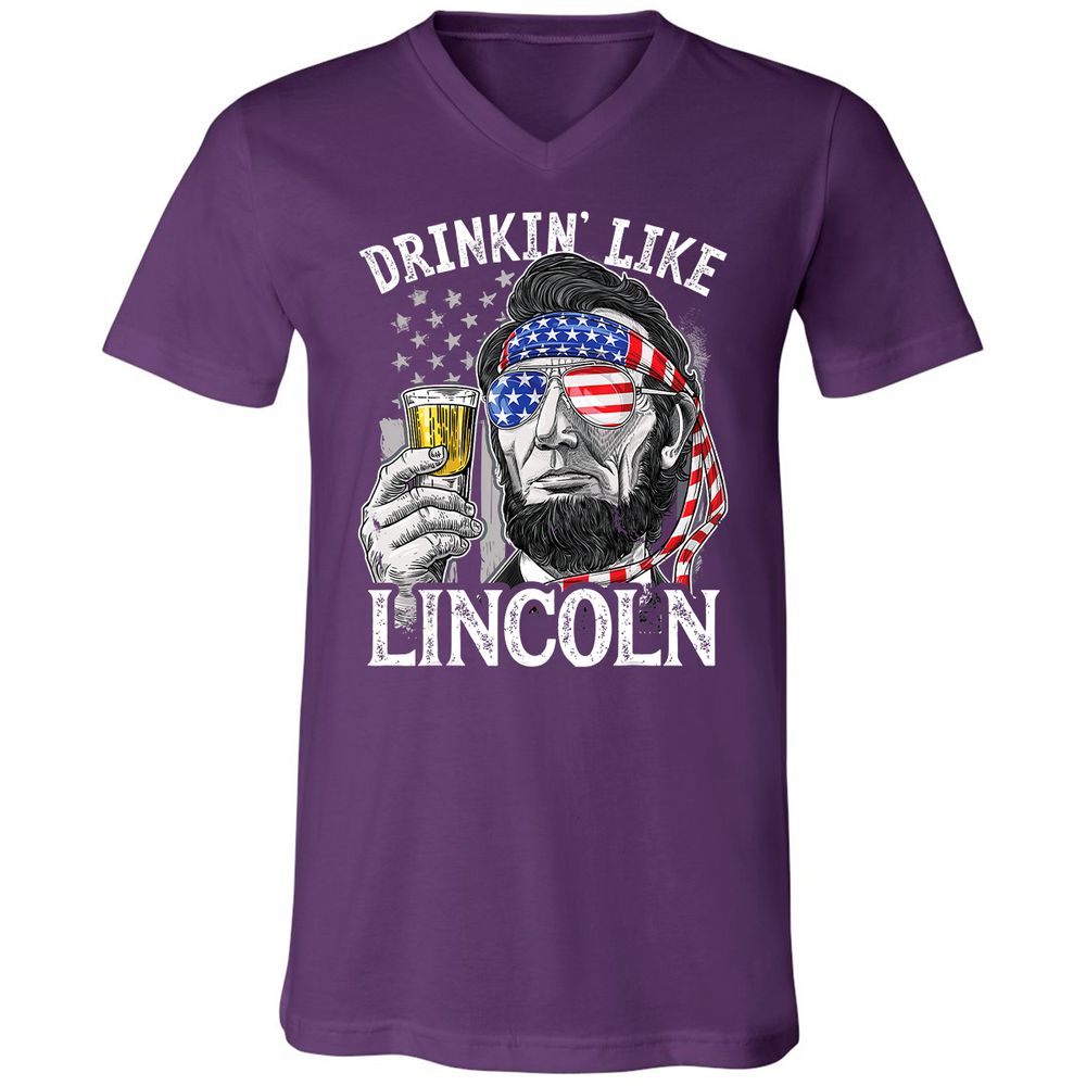 Unisex V-Neck T-Shirt - VSYE99TC - Team Purple - 9