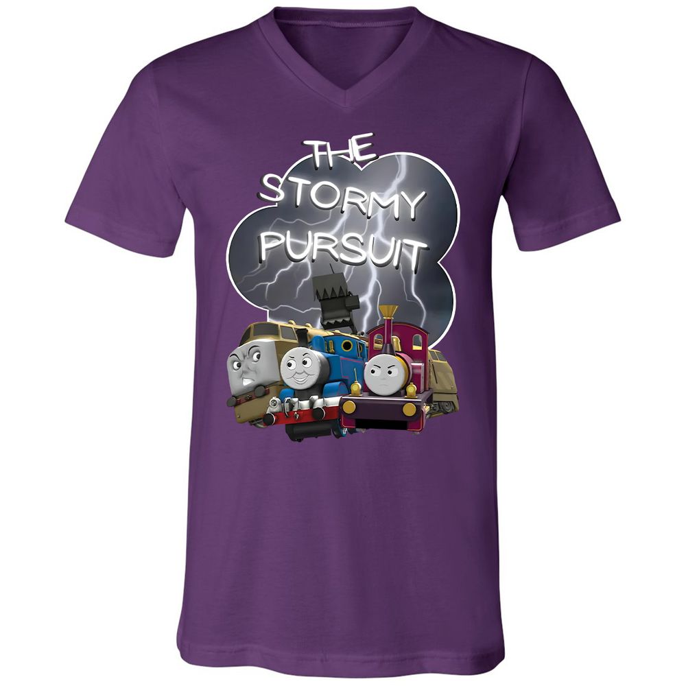 Unisex V-Neck T-Shirt - 465VYU2L - Team Purple - 9