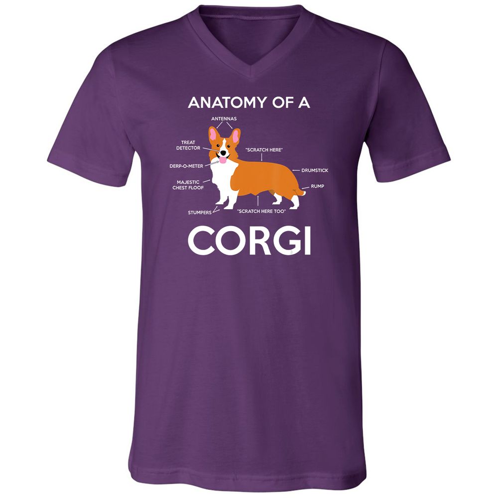 Unisex V-Neck T-Shirt - EY3G6V34 - Team Purple - 9