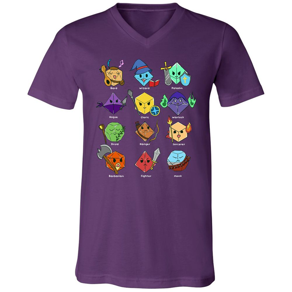 Unisex V-Neck T-Shirt - GD4BP48Y - Team Purple - 9